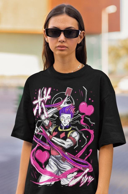 Футболка для мальчика аниме Охотник × Охотник оверсайз (рост от 165 до 180 ) Черний AnimeJ0896m Днепр - изображение 2