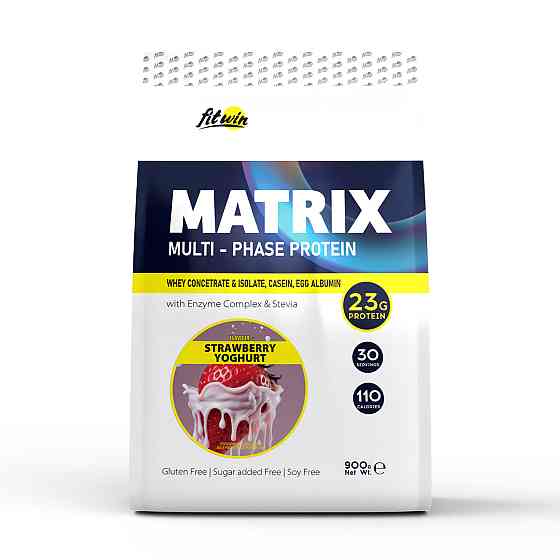 Комплексный протеин FitWin Matrix Multi-Phase Protein 900 гр Клубничный йогурт Киев