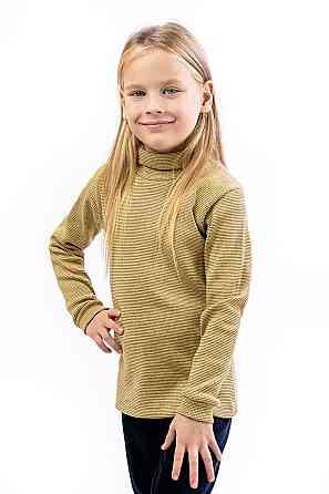 Водолазка дитяча з начосом пісочна 134 топ Крохатушка одяг Київ