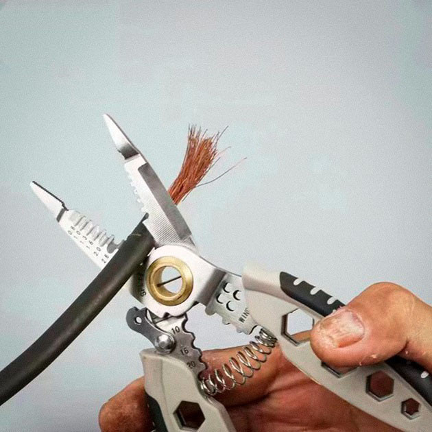 Инструмент для снятия изоляции 16 в 1, обжима клемм, зачистки проводов Мультитул стриппер XG-28 Киев - изображение 2