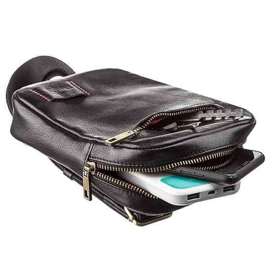 Мужская кожаная сумка SHVIGEL 19102 Черная Киев