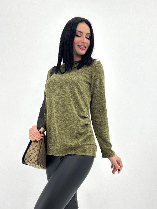 Жіноча кофтинка з гудзиками "Vesta" оптом | Норма і батал Хакі, 42-44 Київ - фото 1