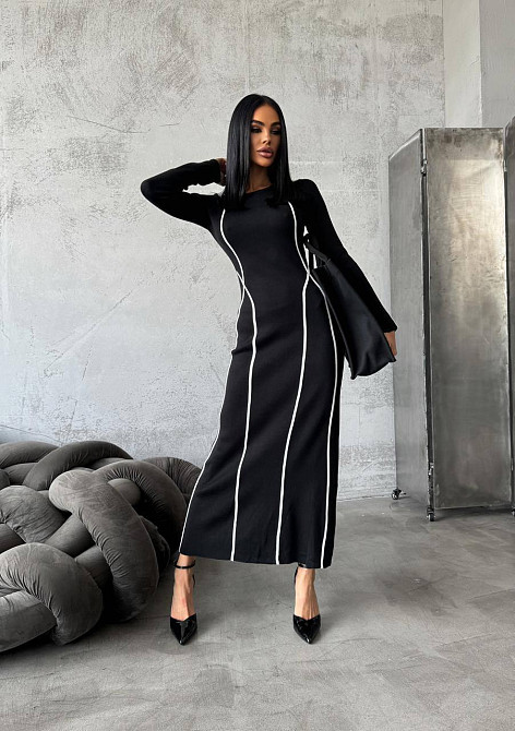 Женское элегантное притягательное макси платье из рубчика Одесса - изображение 6