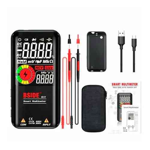Мультиметр BSIDE S11, цифровий, True RMS, NCV, 9999 відліків, акумулятор, ліхтарик Київ