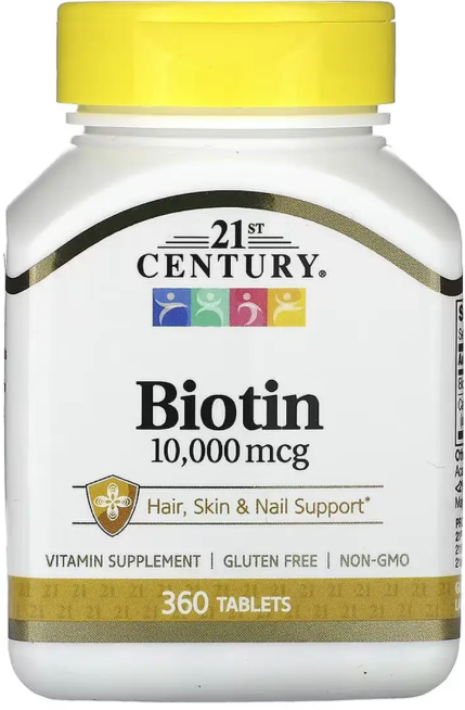 Биотин 21st Century Biotin 10,000 mcg 360 таб Киев - изображение 1