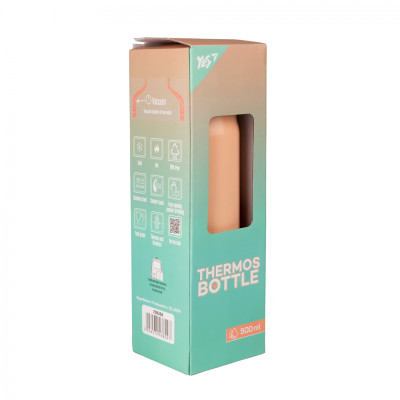 Поильник-непроливайка Yes Термос Fusion 500 мл, персиковый (708206) Винница - изображение 6