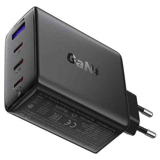 Мережевий зарядний пристрій ACEFAST A94 PD100W GaN (3*USB-C+USB-A) charger  Black Київ