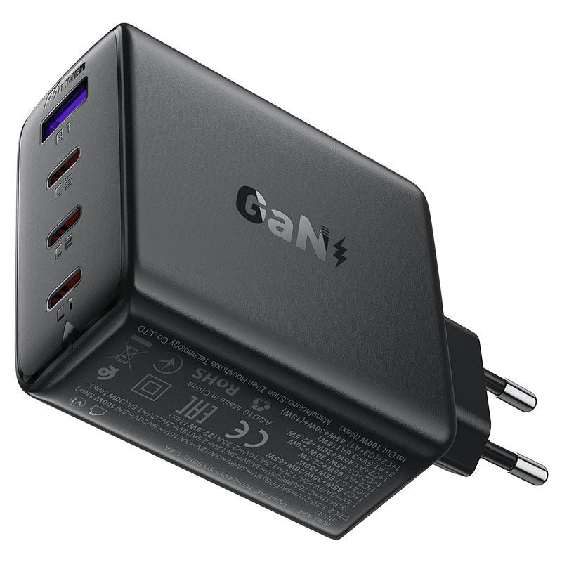 Мережевий зарядний пристрій ACEFAST A94 PD100W GaN (3*USB-C+USB-A) charger  Black Київ - фото 1