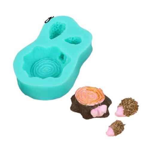 Молд силиконовый Пенёк с ежами 75 на 45 мм зеленый Киев