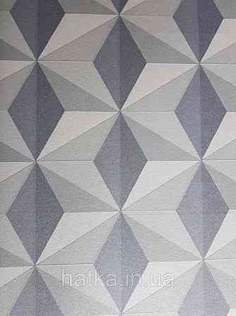 Обои виниловые на флизелине AS creation New-life геометрия фигуры черные серые бежевые точки серебром Киев