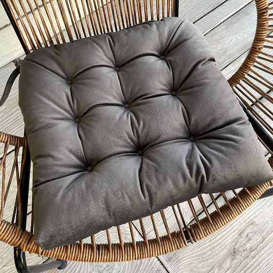 Подушка для стільців (40x40х5 см) Decorator Velour колір темно-сірий 84-112 Київ