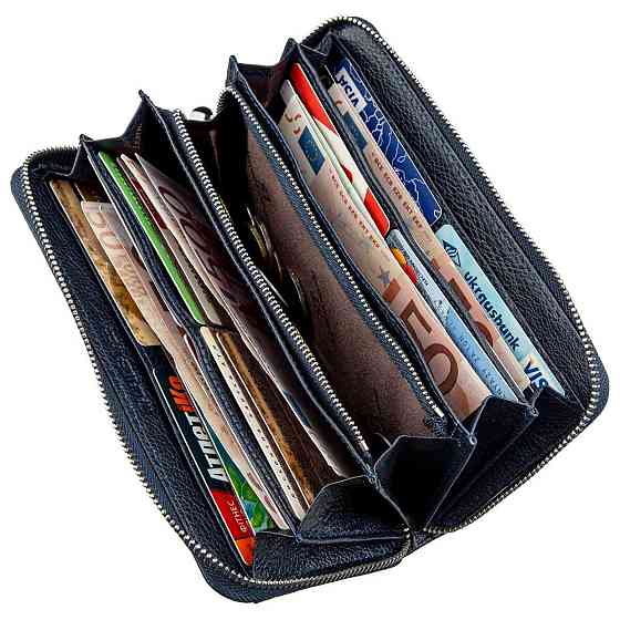 Вертикальный женский кошелек-клатч ST Leather 18864 Синий Киев