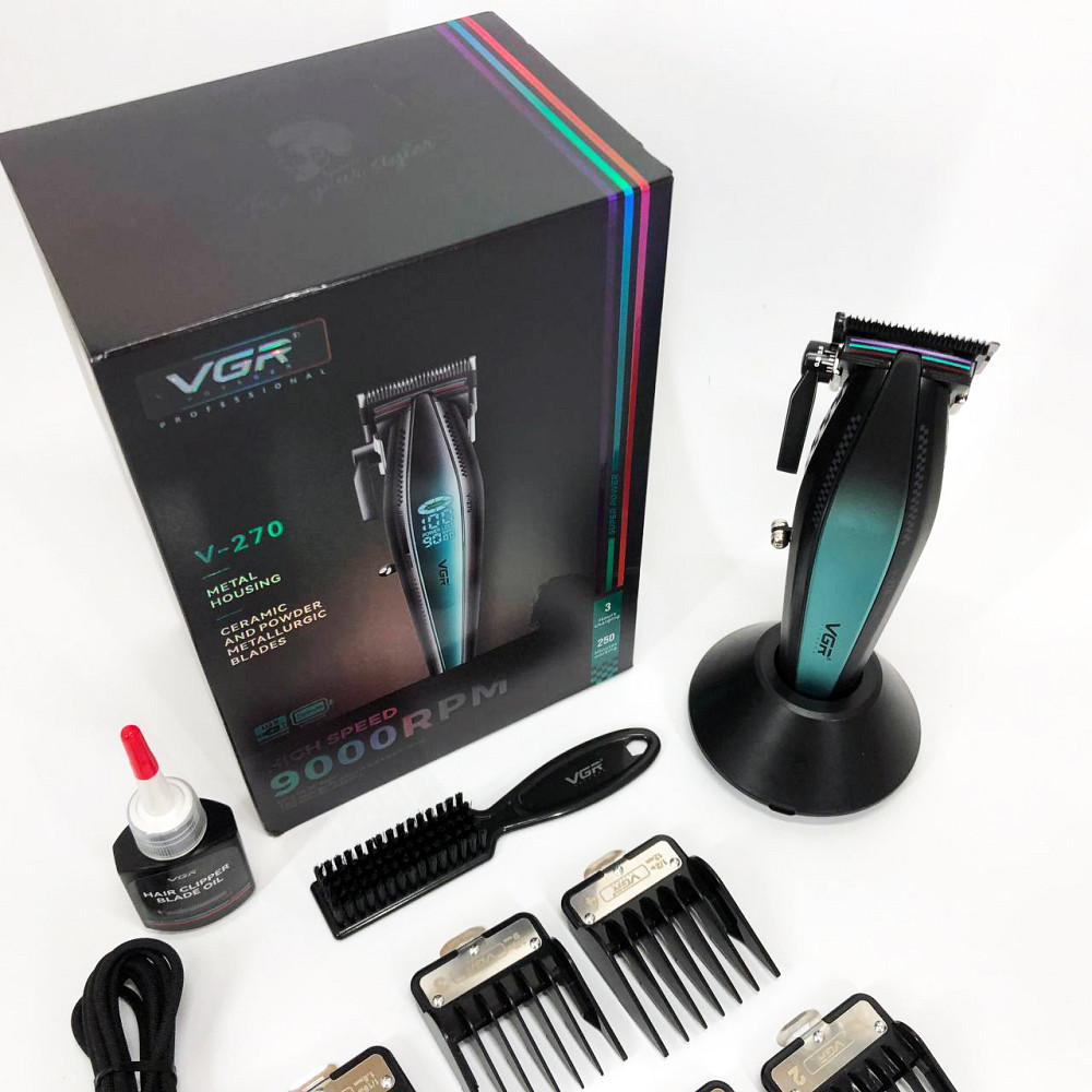 Акумуляторна машинка для стрижки VGR V-270, Машинка для стрижки волосся з професійними ножами AX-73 Івано-Франківськ - фото 3