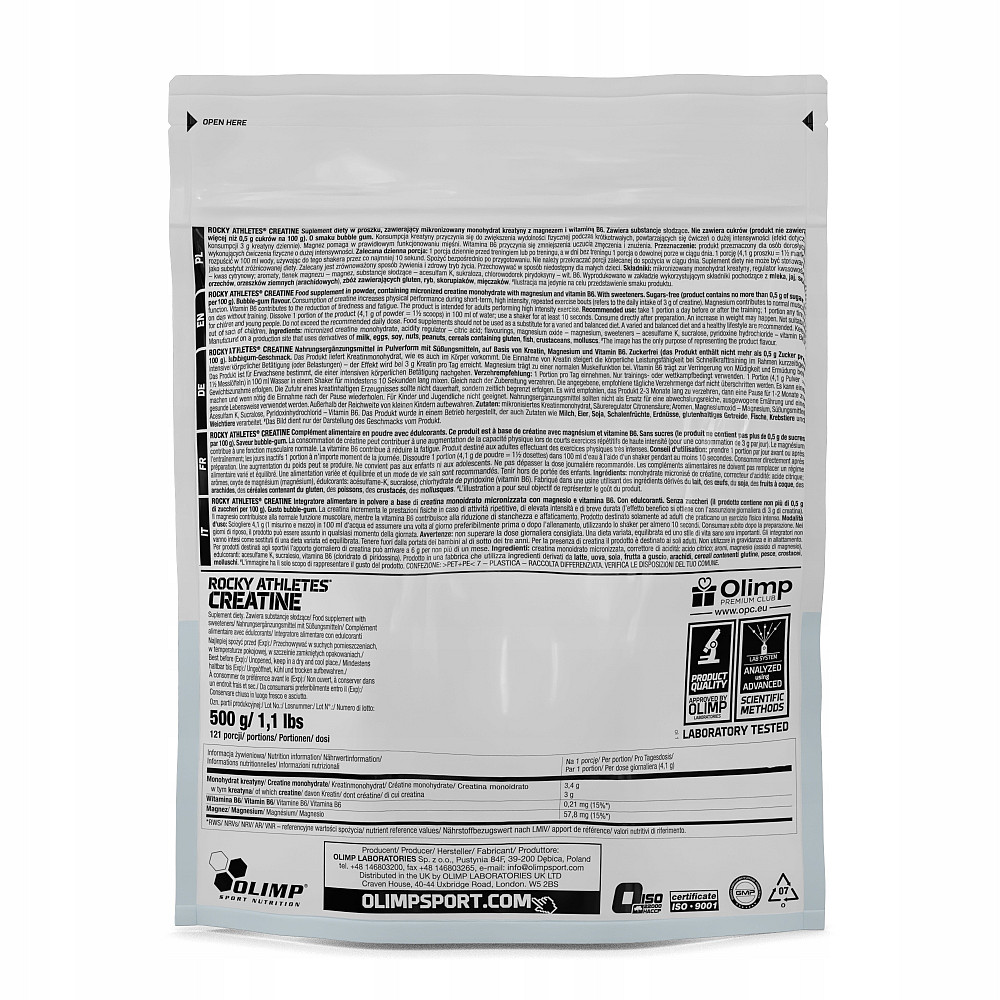 Креатин Olimp Rocky Athletes Creatine 500 г, Citrus lemonade Луцьк - фото 2