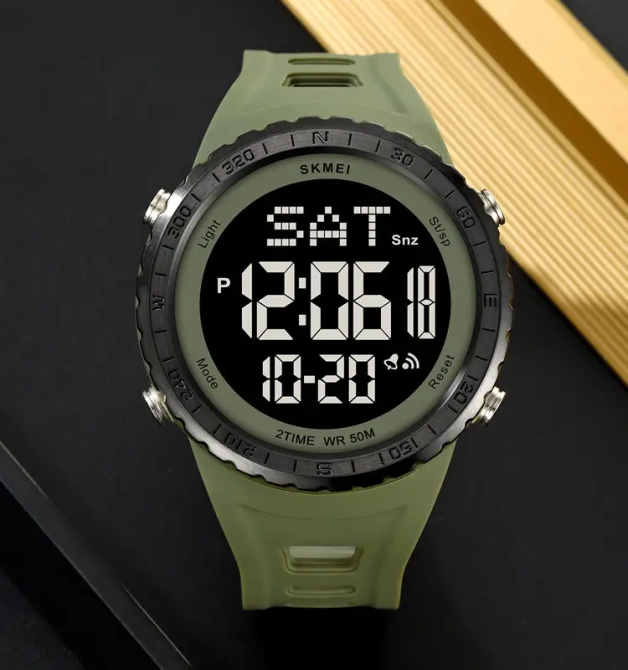 Годинник чоловічий наручний спортивний Skmei 2192 (Зелений з чорним) Київ - фото 4