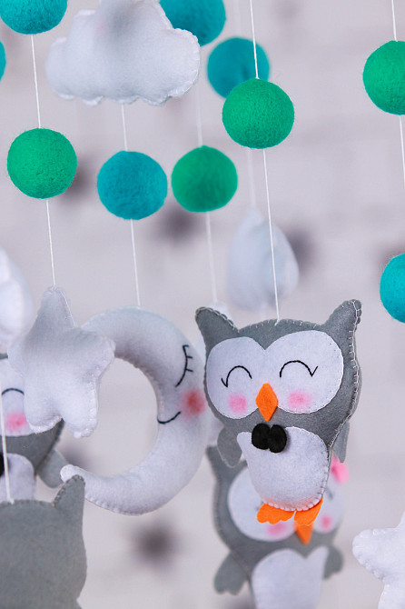 Музичний мобіль WoollyFox «Совушки» з 35 мелодіями Київ - фото 2