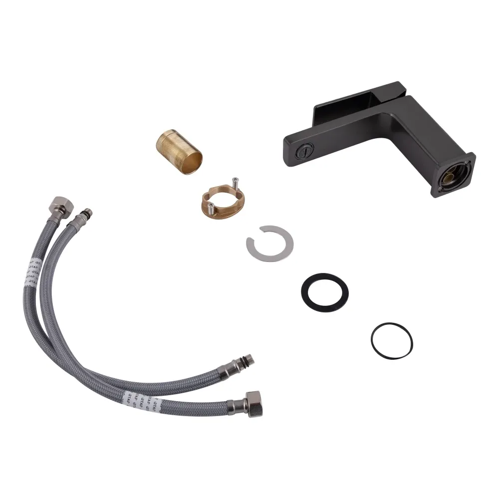 Змішувач для раковини Qtap Gemini QTGEM270GMB45676 Gunmetal Black PVD графіт Київ - фото 5