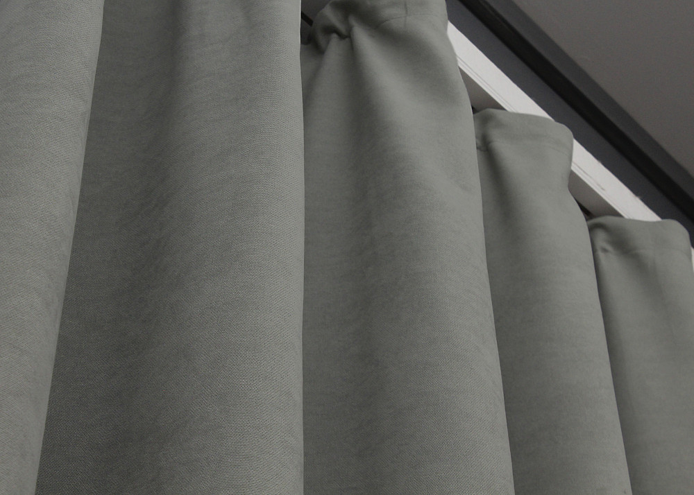 Комплект готових штор VR-Textil Мікровелюр Petek № 1477ш Світло-сірий 125х290 см 2 шт (39-979) Київ - фото 6