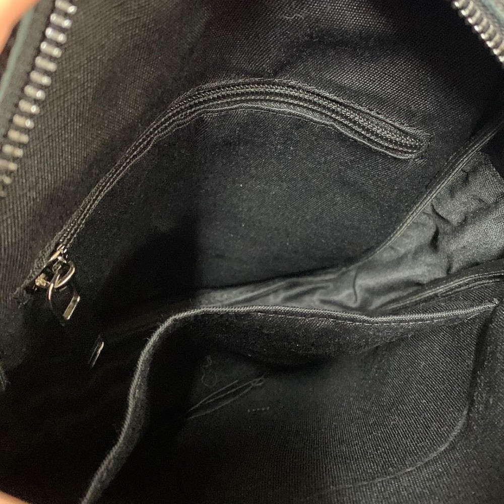 Чоловіча вміщаюча барсетка з натуральної шкіри, чорна через плечеMasterSem Київ - фото 9