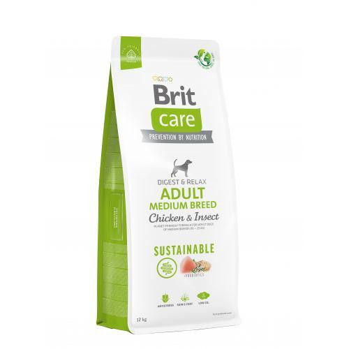 Сухой корм Brit Care Dog Sustainable Adult Medium Breed для собак средних пород, с курицей и насекомыми, 12 кг Киев - изображение 1