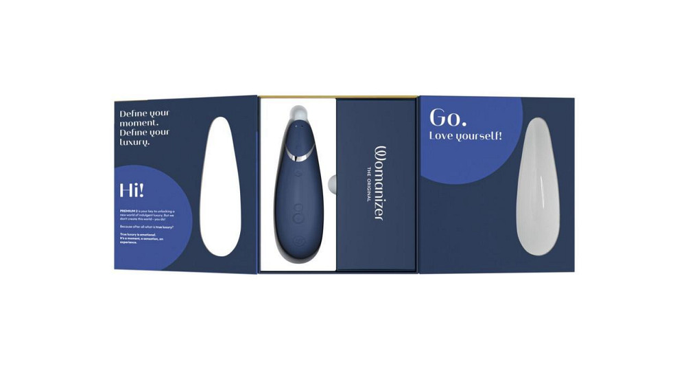 Вакуумный клиторальный стимулятор Womanizer Premium 2 - Blueberry, функции Autopilot и Smart Silence Sex Aura Киев - изображение 7