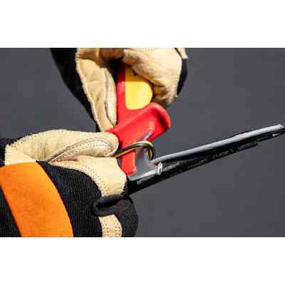 Нож монтажный Neo Tools диэлектрический, 1000V, изогнутое лезвие, 180мм (01-553) Винница