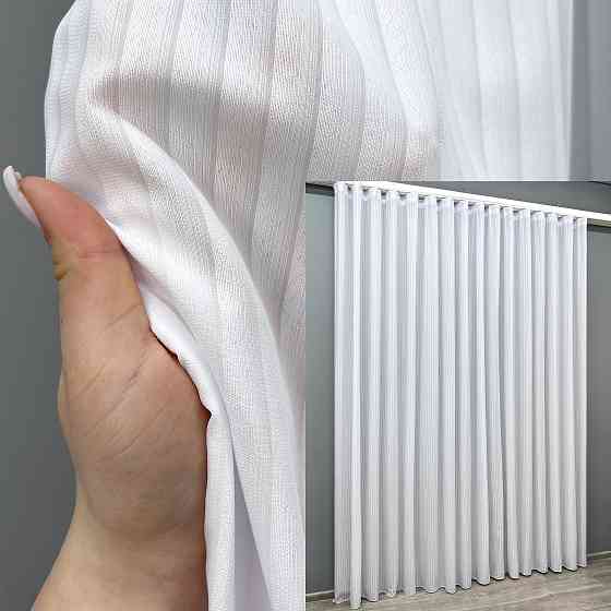 Тюль VR-Textil 1966т Жакард щільний Білий Softline 350х270 см (49-362) Київ
