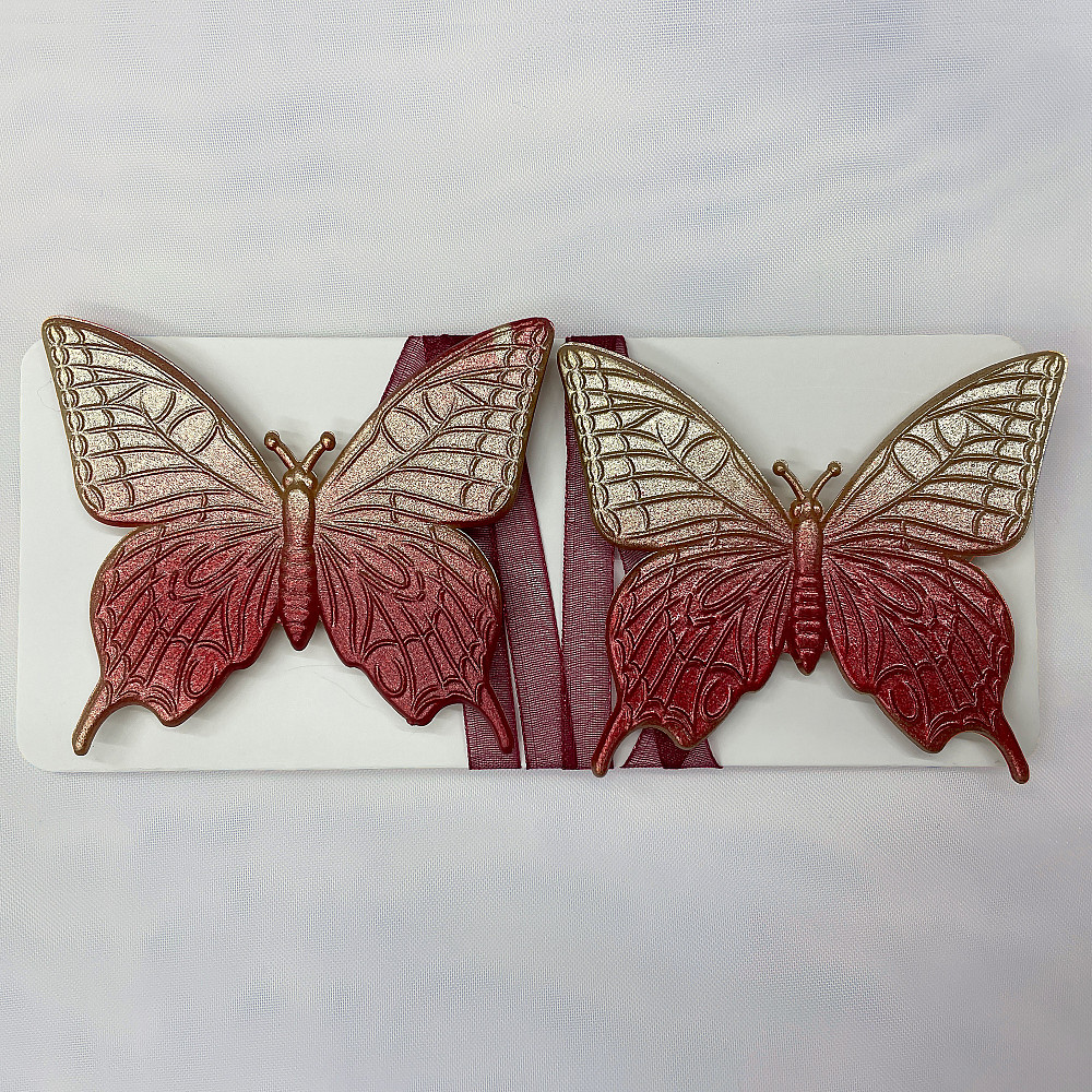 Магніти для штор і гардин Метелик набір 2 шт Бордовий із золотистим (81-158) Київ - фото 6