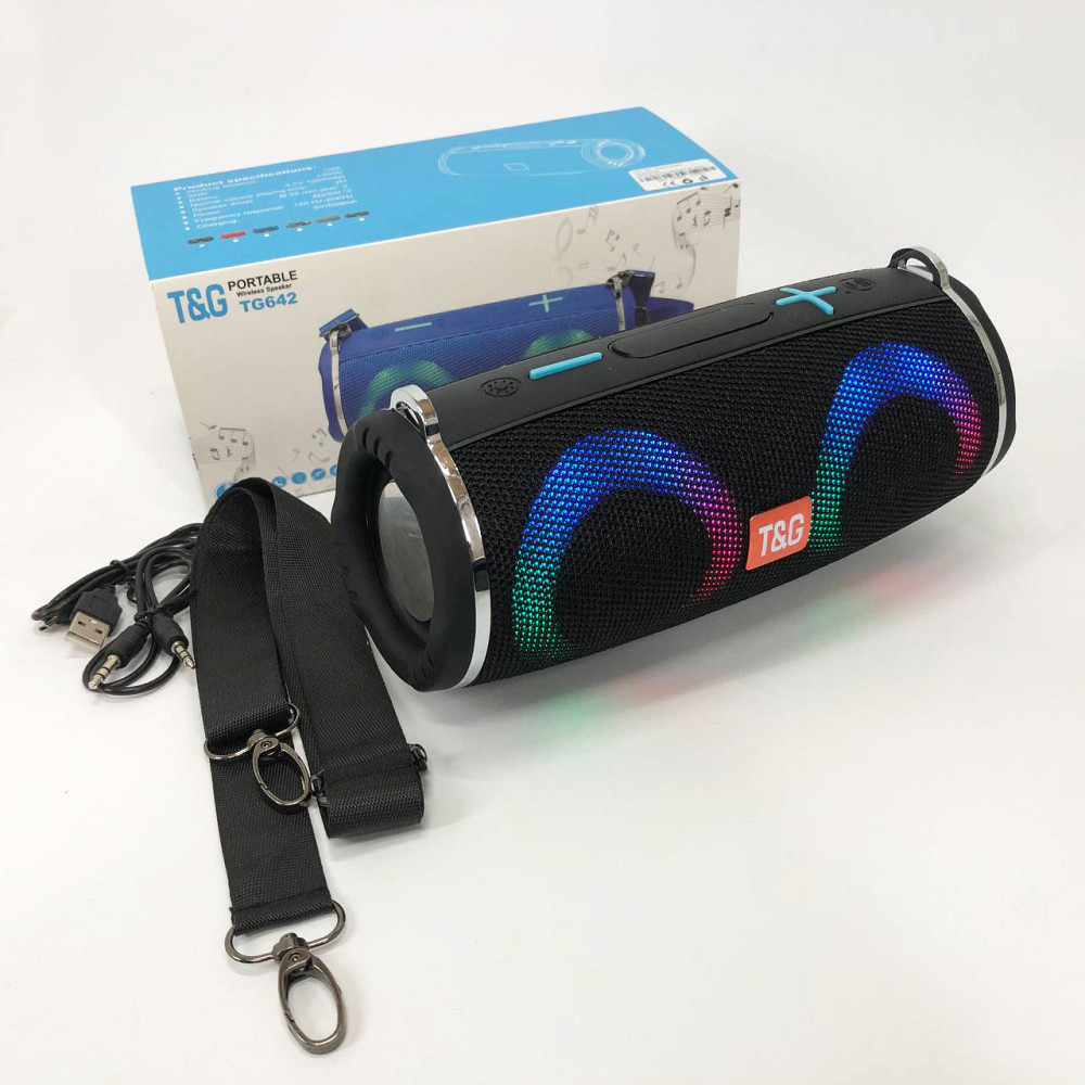 Колонка на акумуляторі зі світломузикою TG642, Якісна Bluetooth колонка Акумуляторна переносна CS-66 Львів - фото 9