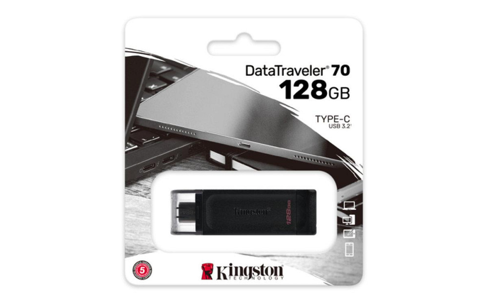 Флешка flash Kingston USB накопичувач 3.2 DT 70 128GB Type-C DT70 / 128GB Одеса - фото 2
