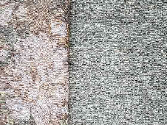 Шпалери вінілові на флізелін Rasch Riva 1.06х10 однотонні структурні під тканину зелені 915938 Київ