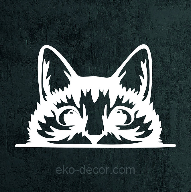 Декоративне настінне Панно «Кіт» Декор на стіну (1 шт/1 кіт)) 30*20 см, Білий Київ - фото 10