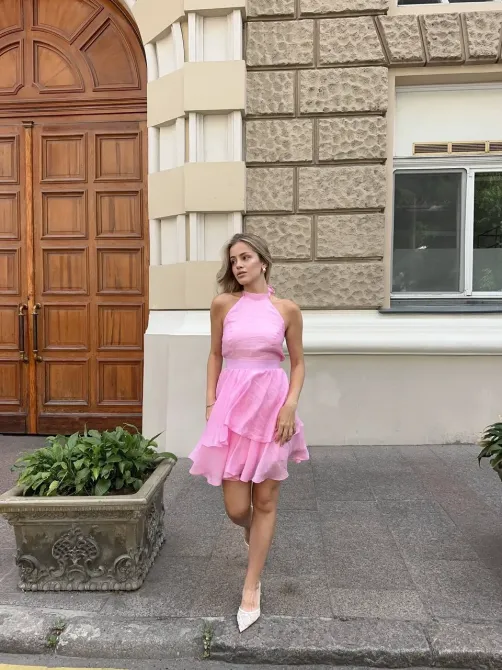 Жіноча сукня з тенселю — літня сукня міні з відкритими плечима Одеса - фото 16