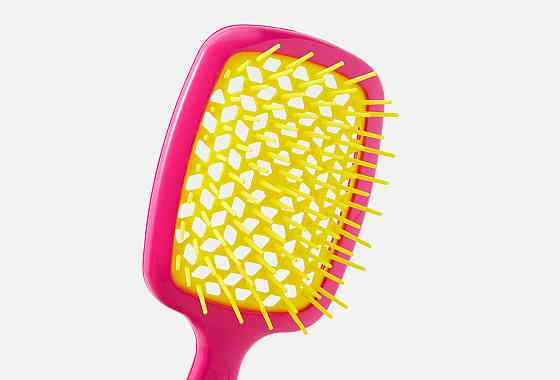 Гребінець SMALL SUPER BRUSH Рожевий з жовтим Janeke Вінниця