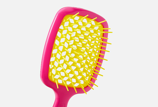 Гребінець SMALL SUPER BRUSH Рожевий з жовтим Janeke Вінниця - фото 3