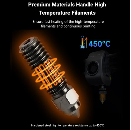 Сопло Creality 0,4 мм із загартованої сталі для 3D-принтерів Creality K1/K1 Max/ Anycubic Vyper/Kobra Київ