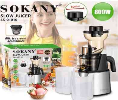 Соковижималка та морожениця 2в1 Sokany SK-01010 (800 Вт): шнекова соковижималка для соку, домашнього морозива Одеса