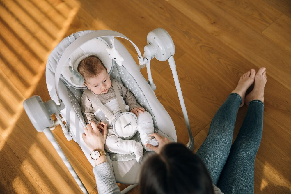 Гойдалка дитяча FreeON Snuggy, stars light grey Київ - фото 4