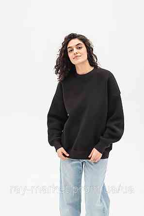 Світшот оверсайз утеплений RAY OVERSIZE жіночий чорний (U0304W-Black) Київ