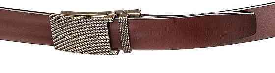 Оригинальный мужской ремень с автоматической латунной пряжкой Vintage 20214 Коричневый Киев