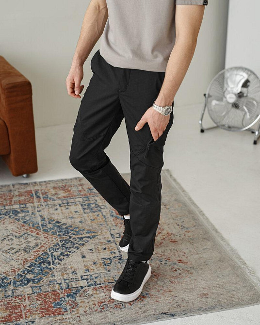 Штани чоловічі ріп-стоп чорні. Штани ріп-стоп повсякденні чорні Pobedov Expedition Київ - фото 4