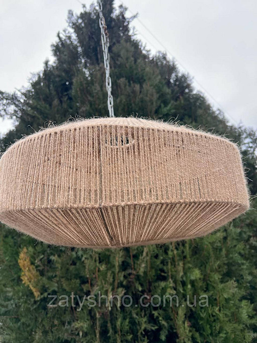 Люстра плетеная   круглая из джуготвой нити Киев - изображение 7