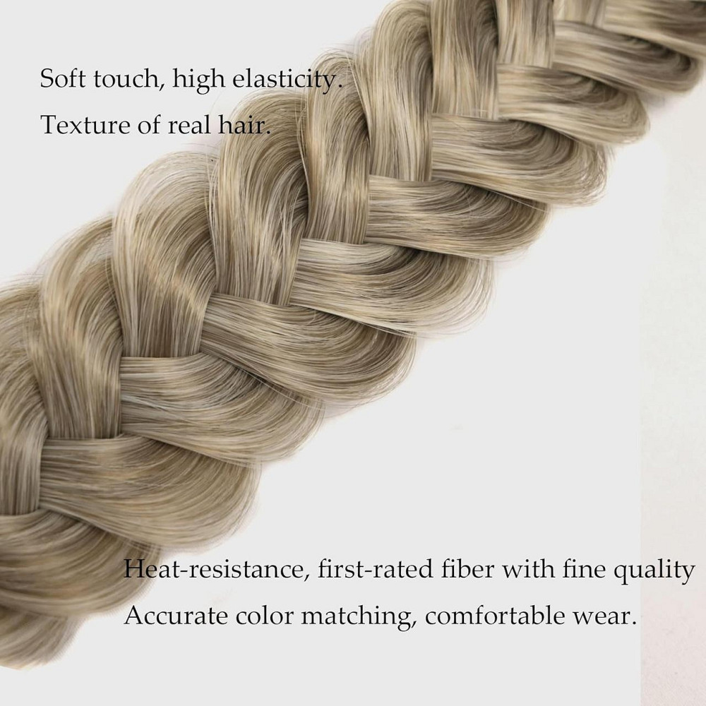 Обруч для волосся Braided Headband WithTooth Широкий плетений глибокий золото В'язана пов'язка на голову Київ - фото 2