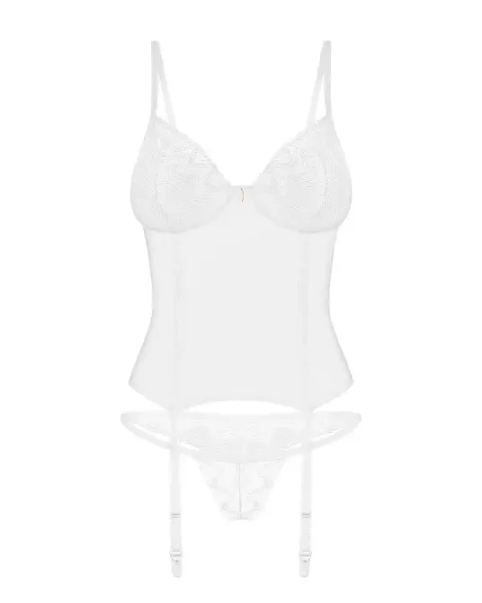 Корсет Obsessive Alissium corset & thong XL/2XL Львів - фото 6