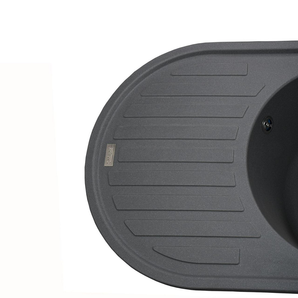 Гранітна мийка Globus Lux OHARA сірий металік 770х500мм-А0003 (000021078) Київ - фото 3