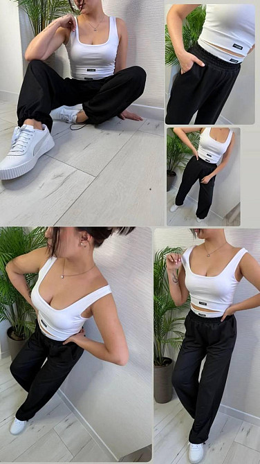 Женский стильный повседневный костюм двойка двунитка и эластичный микродайвинг Одесса - изображение 1