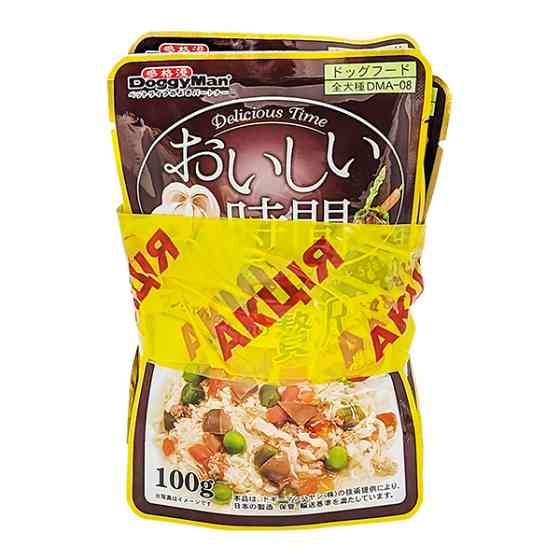 3+1 НАБІР DoggyMan Low Fat Chicken & Liver ДОГГІМЕН КУРКА З ПЕЧІНКОЮ в желе вологий корм, консерви для собак, пауч 4х100г Київ