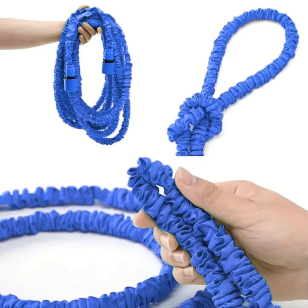 Шланг для саду і городу поливний робоча довжина до 22,5 м набір з розпилювачем, розтяжний, гнучкий, садовий синій Кам'янець-Подільський - фото 9