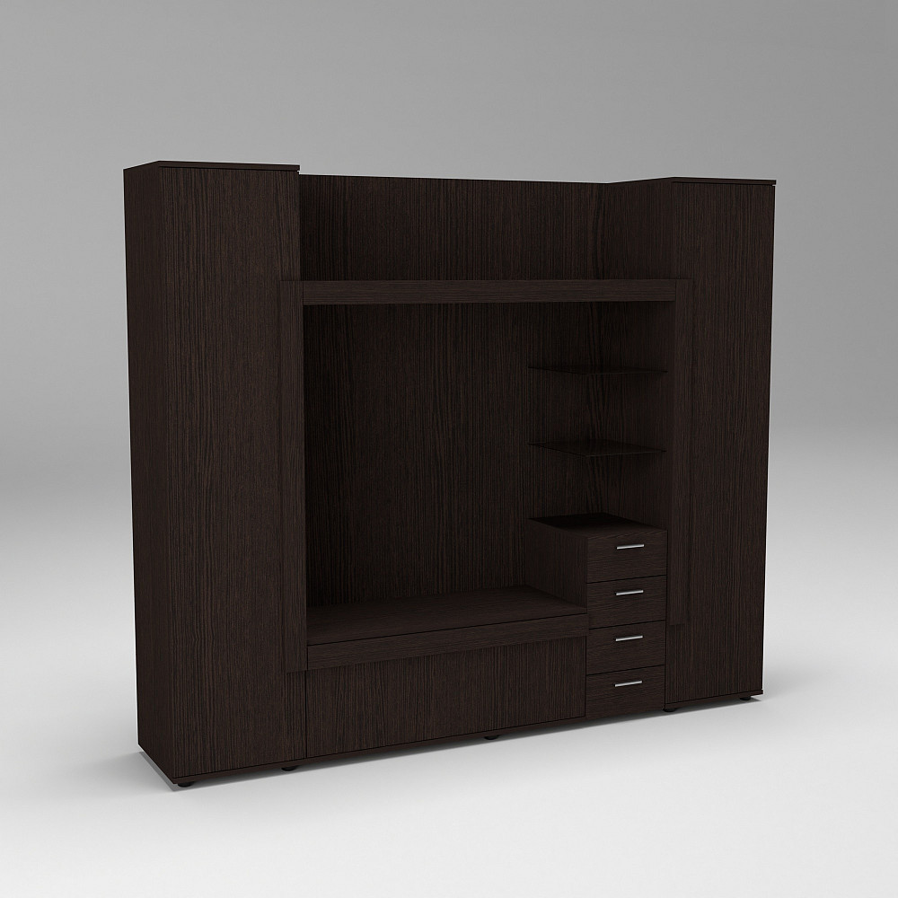 Стенка в гостиную под ТВ Exo-1, Венге Магия, 2160х420х1850 Львов - изображение 3