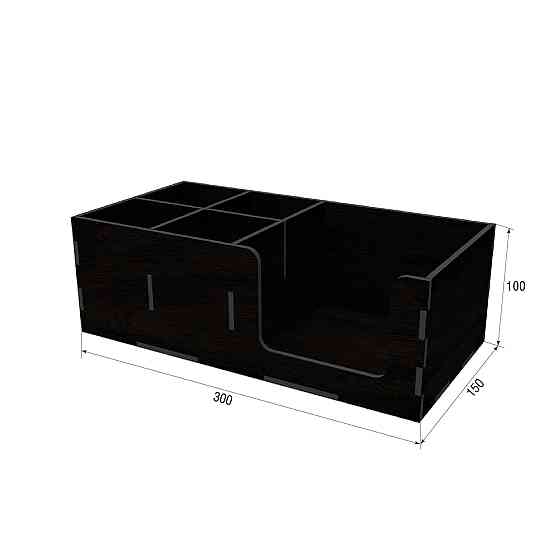 Органайзер EKOSTAR дерев'яний чорний 300х150х100 мм Київ